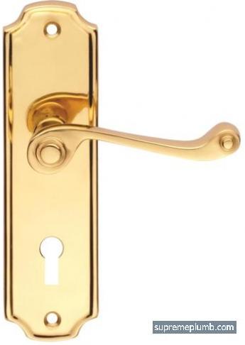 Florence Lever Lock Polished Brass
